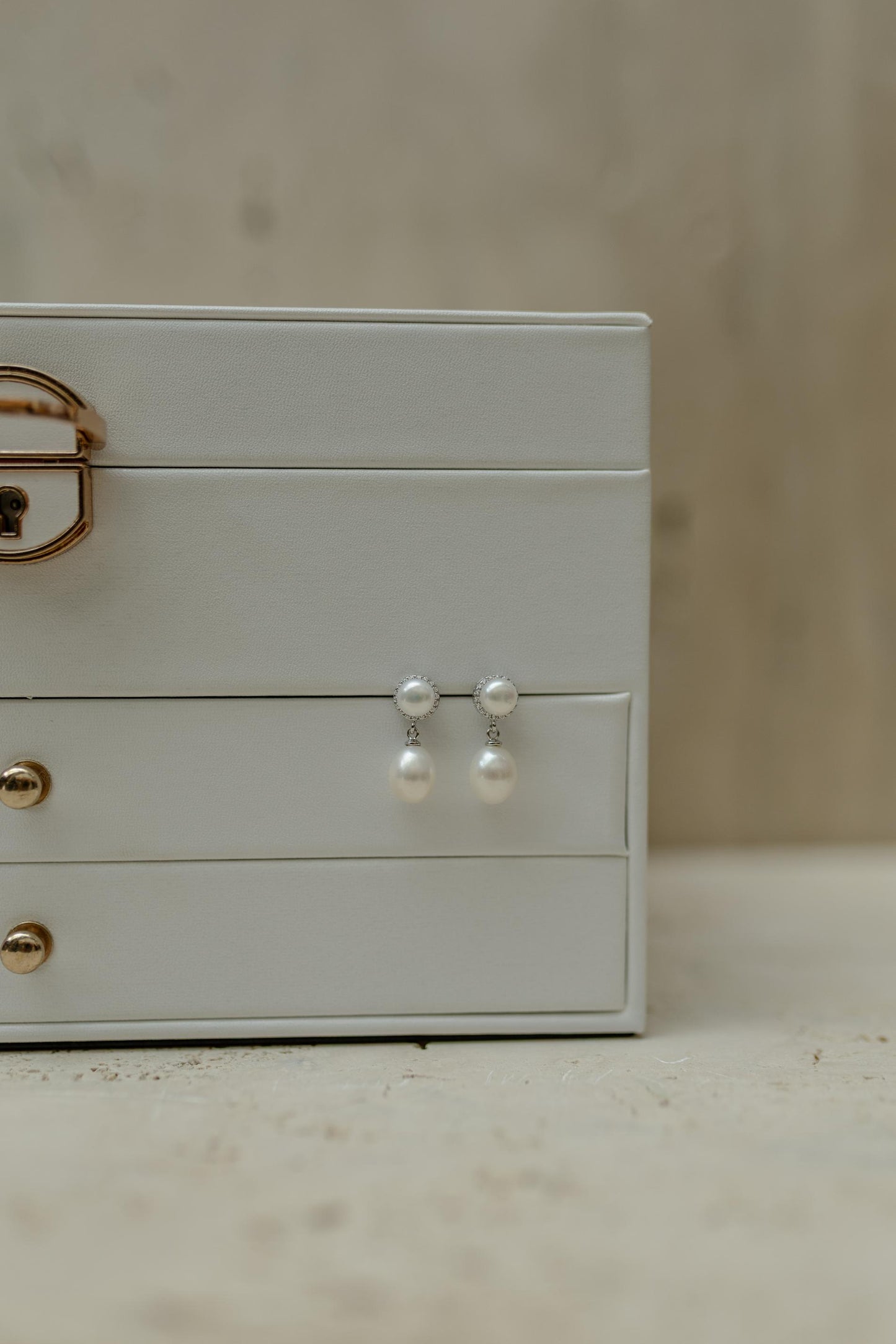 Brinco Pêndulo Prata 925 Pérola Natural Ródio Branco