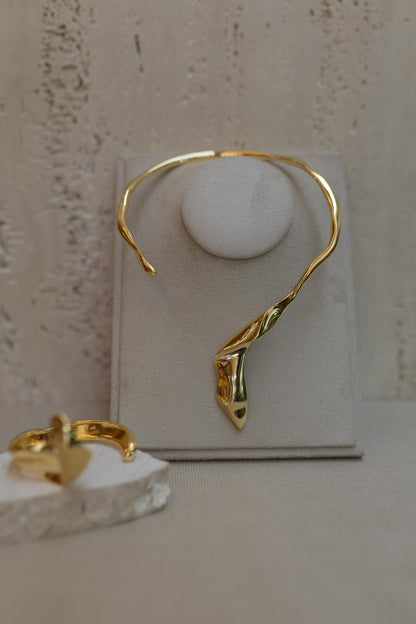 Bracelete Folha Dourado
