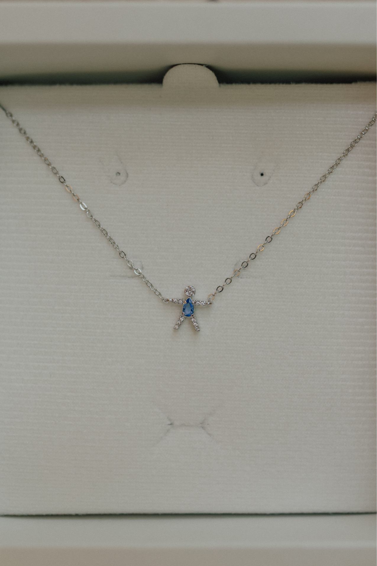 Colar Filho Cravejado com Ponto de Luz Ródio Branco