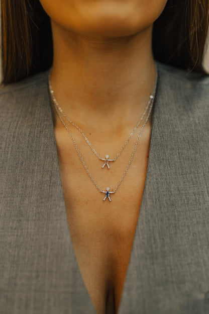 Colar Filho Cravejado com Ponto de Luz Ródio Branco