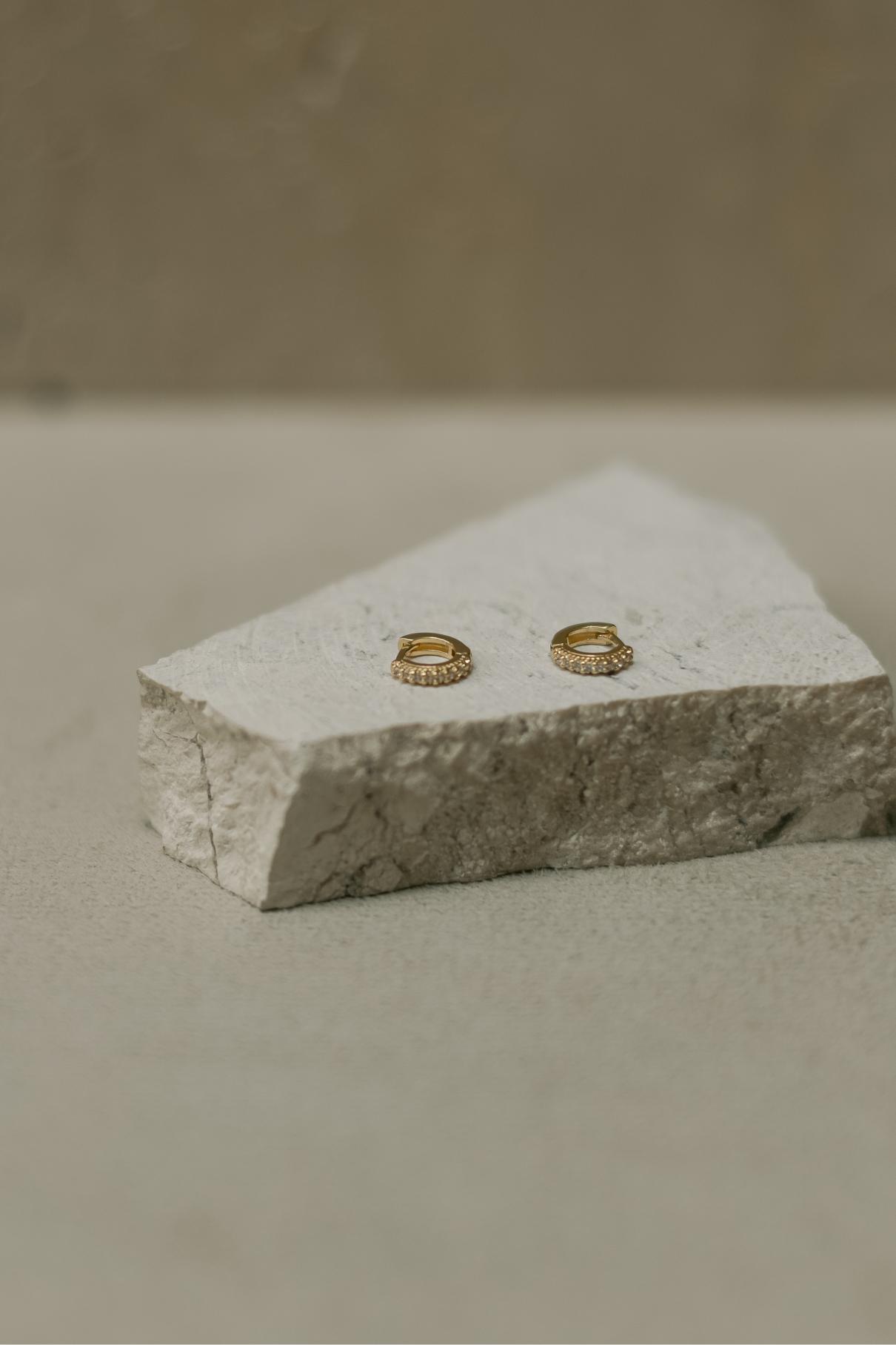 Brinco Argola Cravejada P Dourado