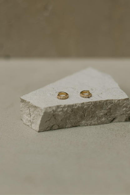 Brinco Argola Cravejada P Dourado