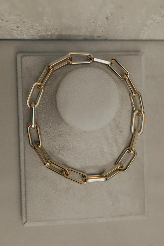 Choker 2 em 1 de Elos Lisos Dourado