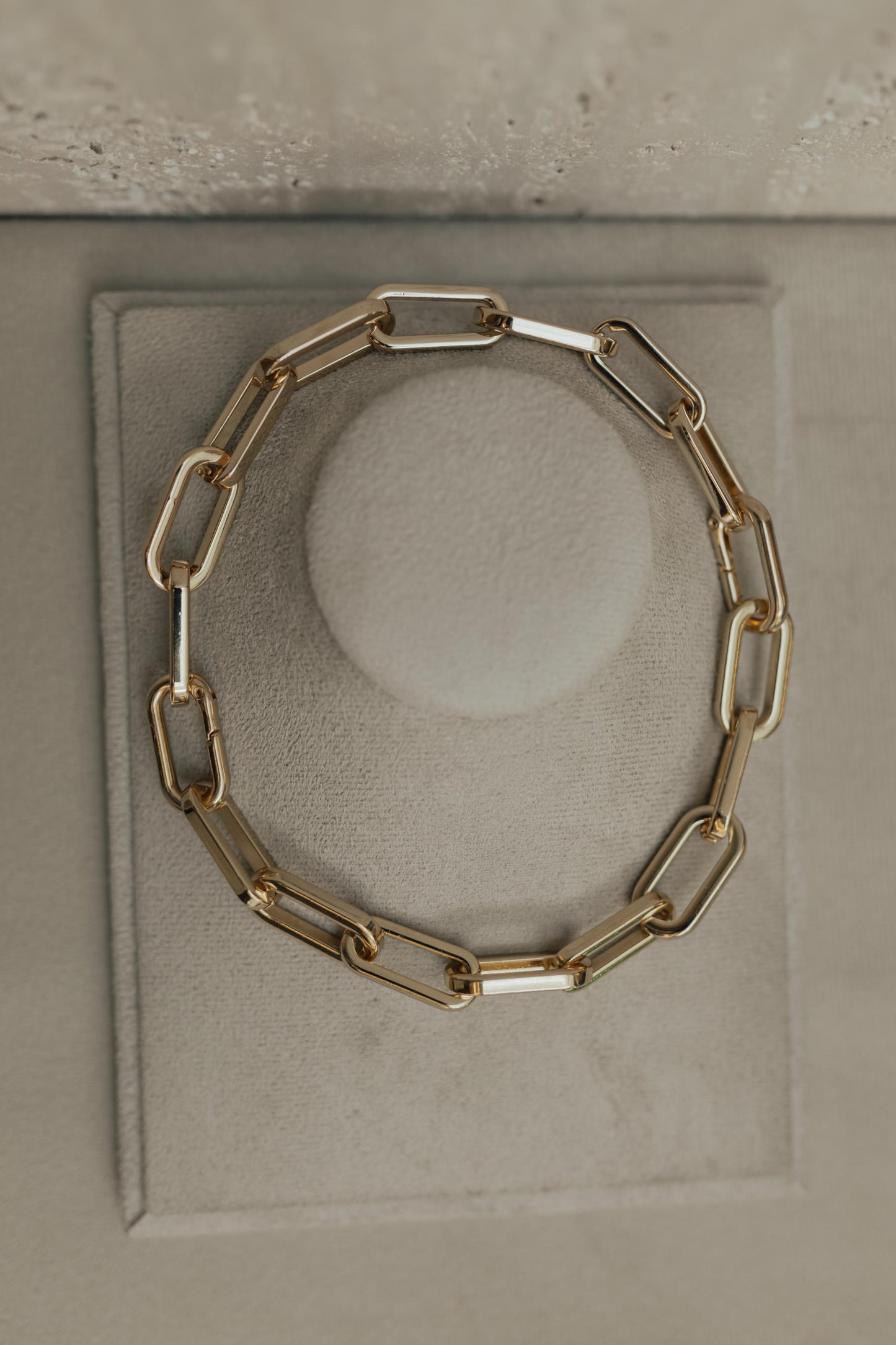 Choker 2 em 1 de Elos Lisos Dourado