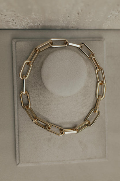 Choker 2 em 1 de Elos Lisos Dourado