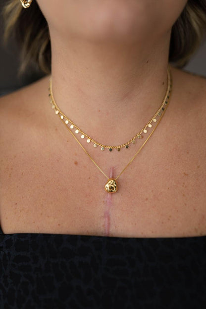 Choker Bolinhas Achatadas Dourado