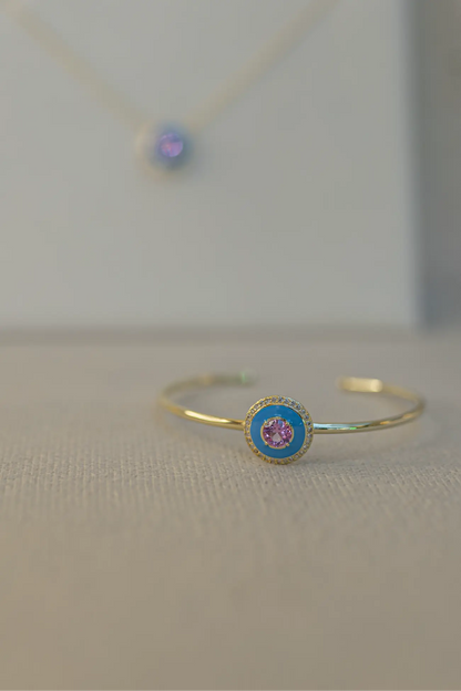 Bracelete Esmaltado Rainbow Dourado