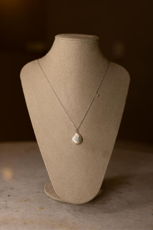 Colar Pérola Barroca Star Prata 925 Ródio Branco