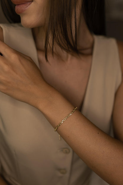 Pulseira Elos Minimalista Dourado