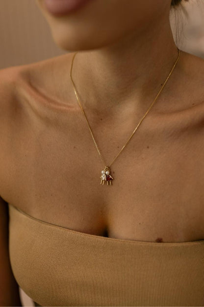 Colar Filhos com Pérolas Dourado