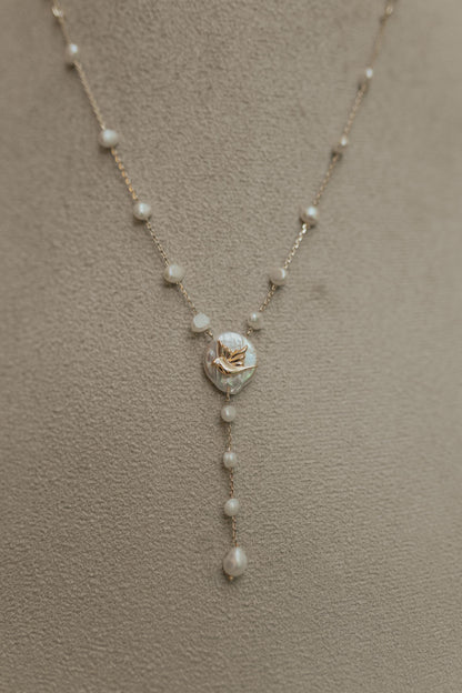 Colar Terço Espírito Santo Dourado