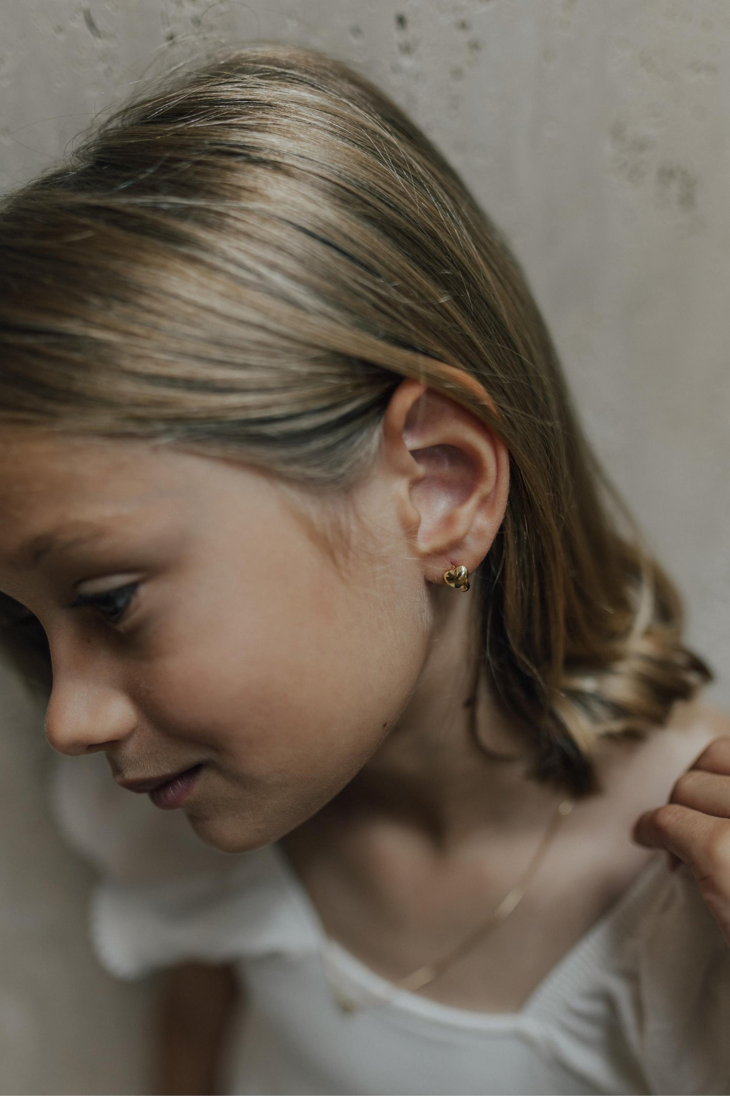 Brinco de Argola Coração Dourado