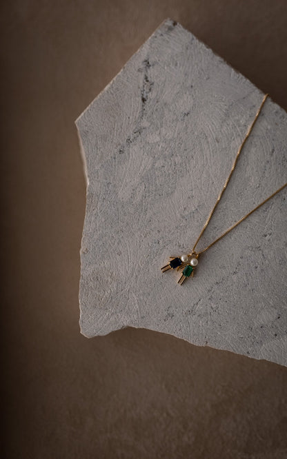 Colar Filhos com Pérolas Dourado