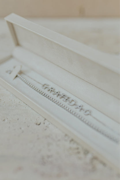 Pulseira Riviera Mini Pérolas Ródio Branco