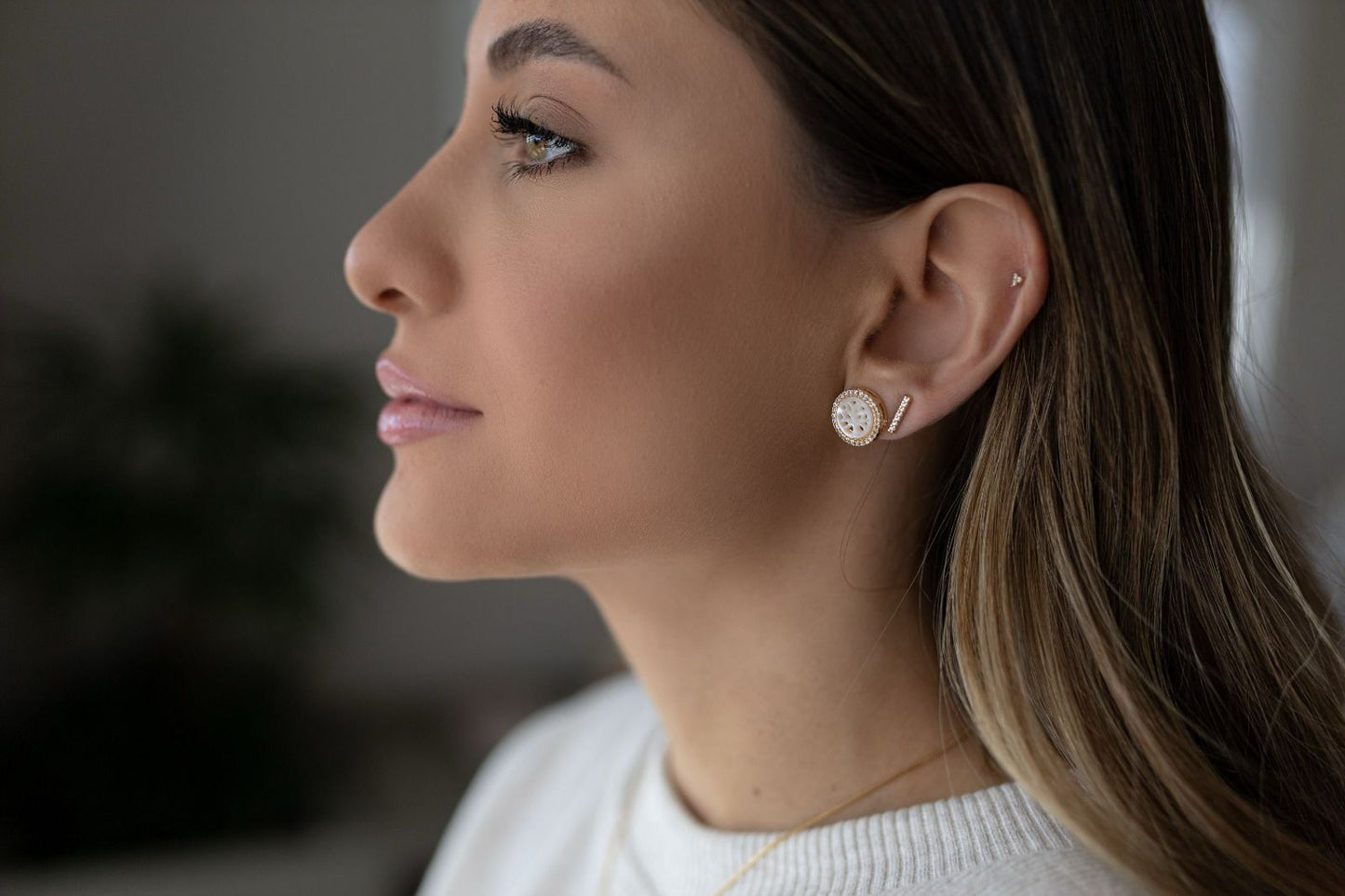 Piercing Tragus Triângulo Cristal