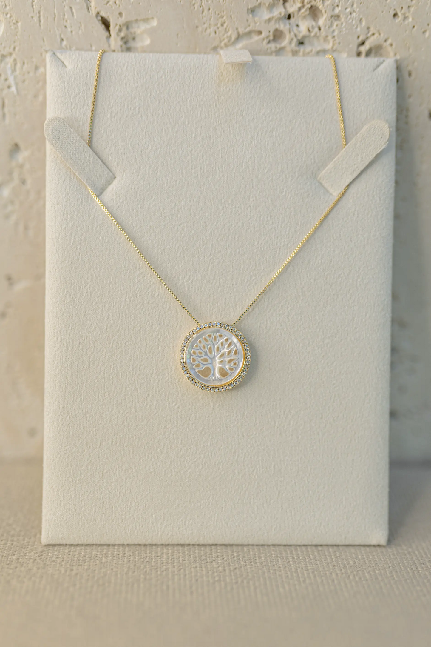 Colar Árvore da Vida Madrepérola Dourado