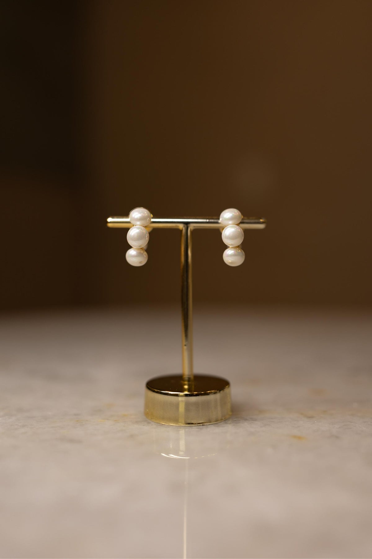 Brinco Argola Pérolas Decrescentes Dourado
