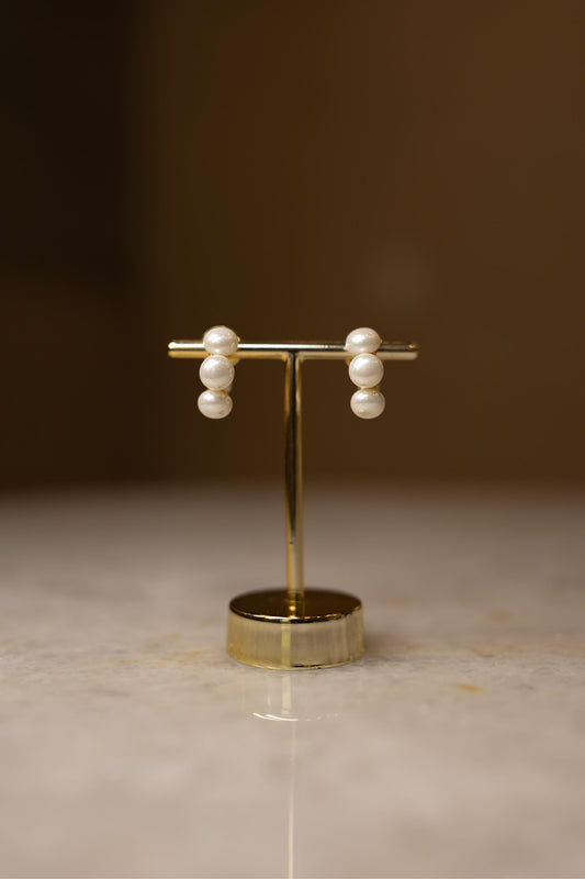 Brinco Argola Pérolas Decrescentes Dourado