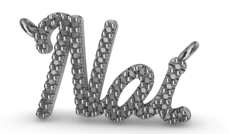 Colar Nome Personalizado 0,9mm Moissanite Prata 925