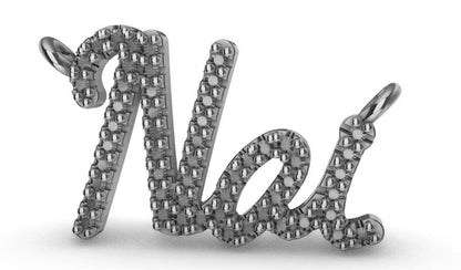 Colar Nome Personalizado 0,9mm Moissanite Prata 925