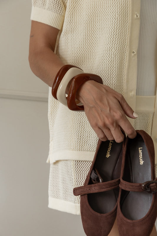 Bracelete Acrílico Marfim
