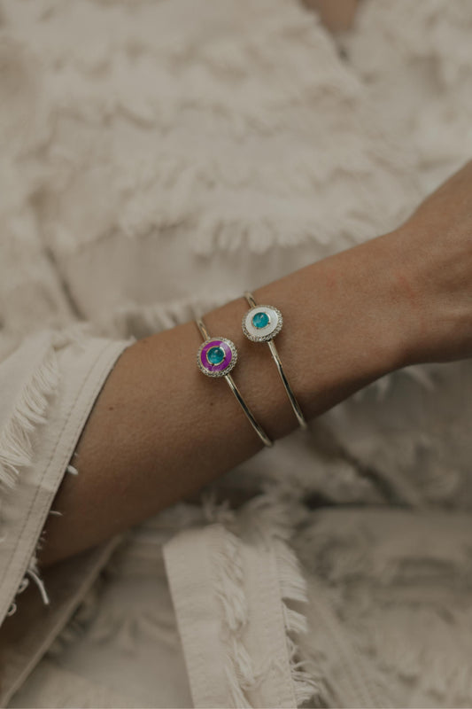 Bracelete Esmaltado Rainbow Dourado