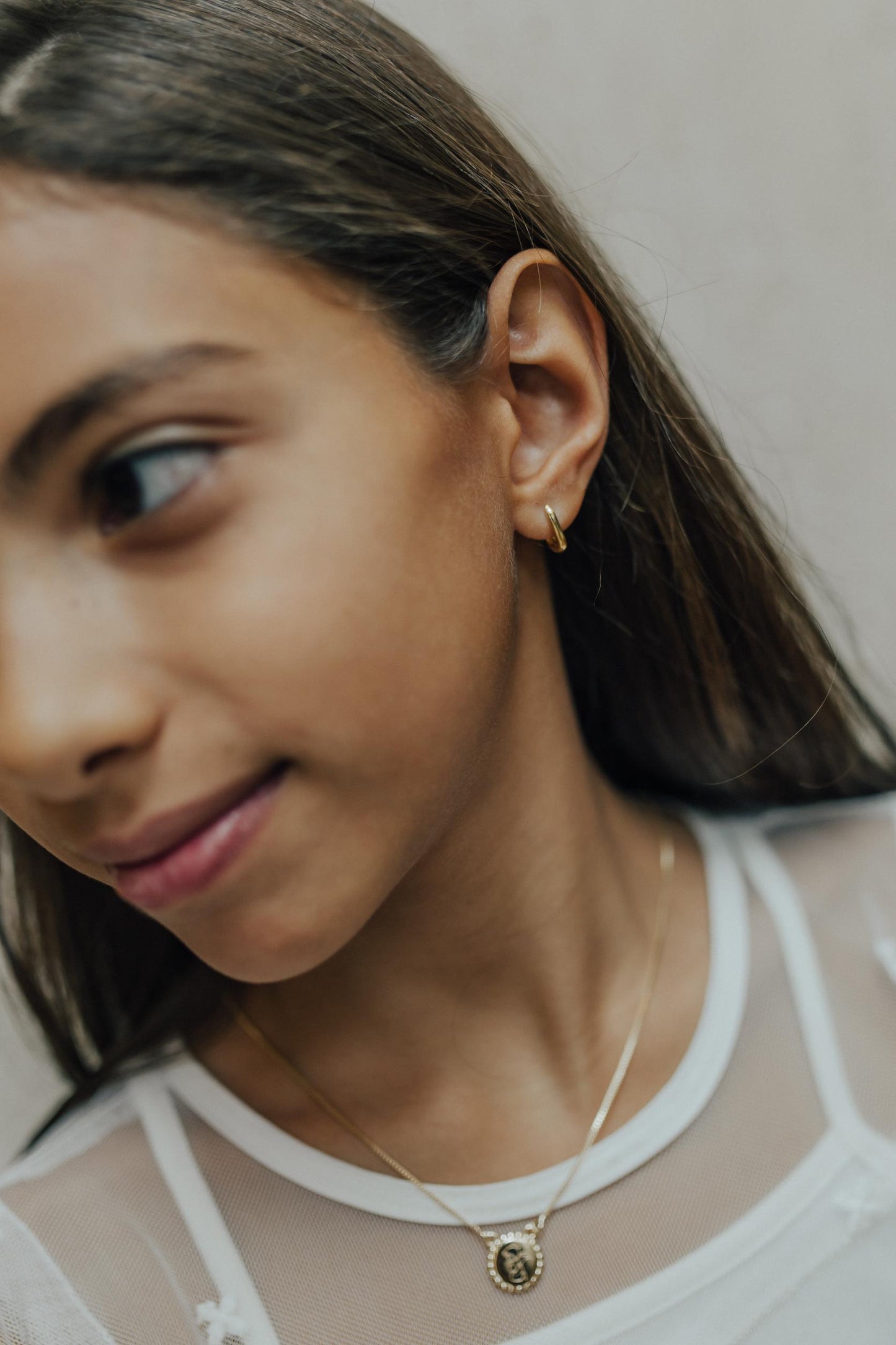 Colar Escapulário Infantil Santo Anjo Dourado