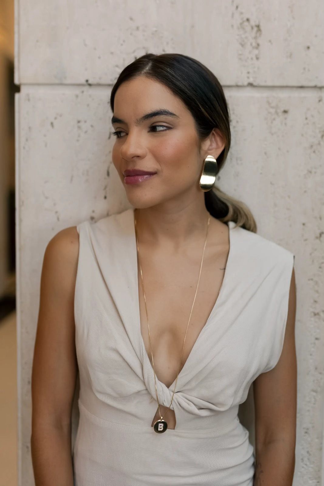 Brinco Prancha Escovado Dourado