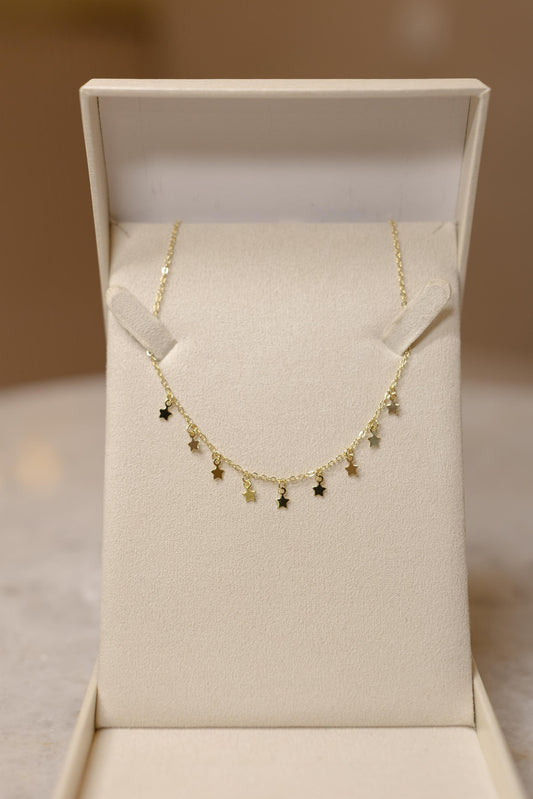 Colar Infantil Estrelas Dourado