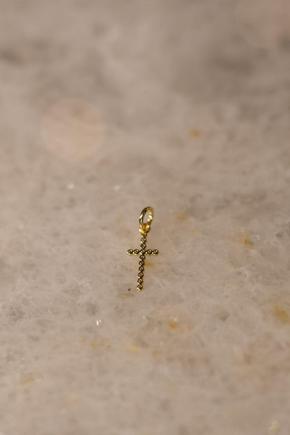 Pingente Crucifixo Confete Dourado