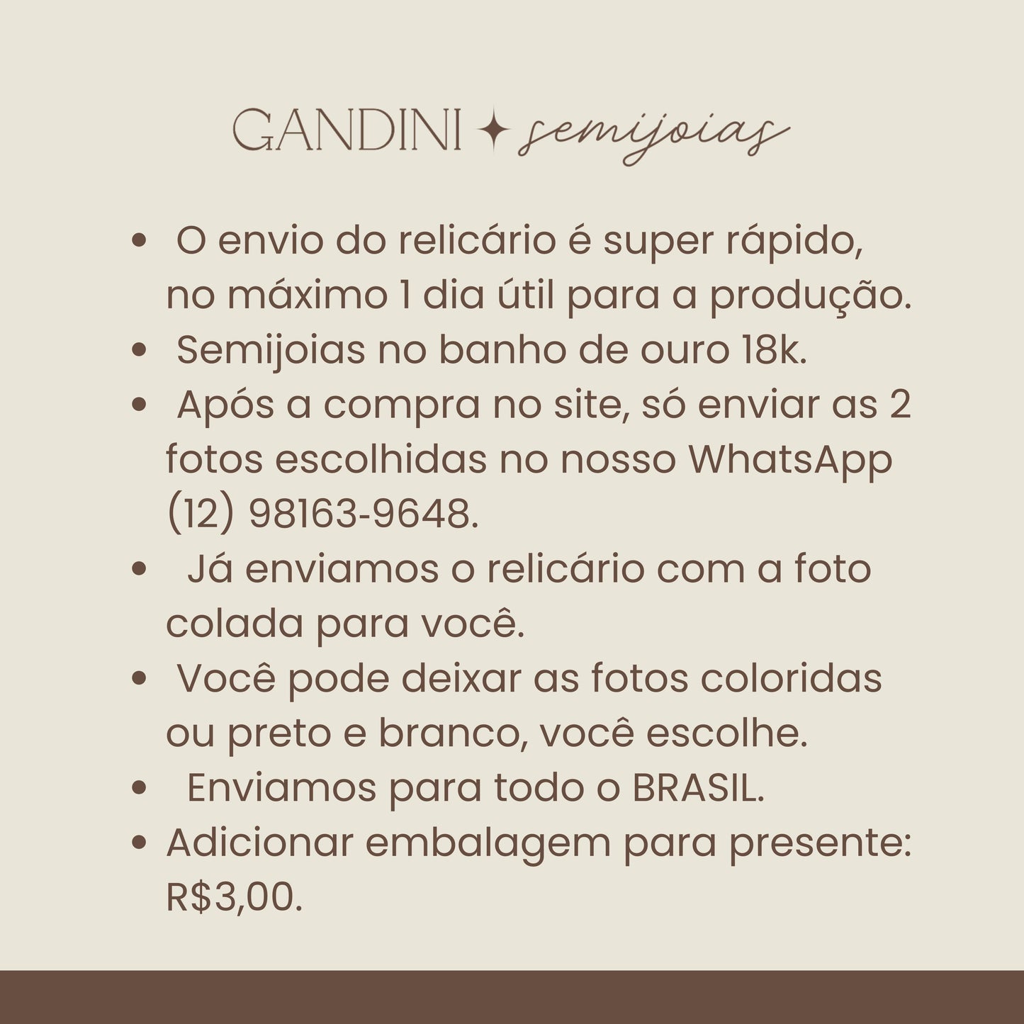 Colar Relicário Borda Cravejada Dourado
