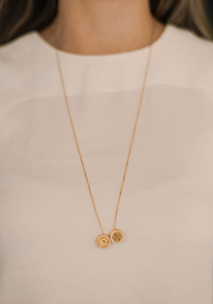 Colar Escapulário De São Bento Cravejado Articulável Dourado