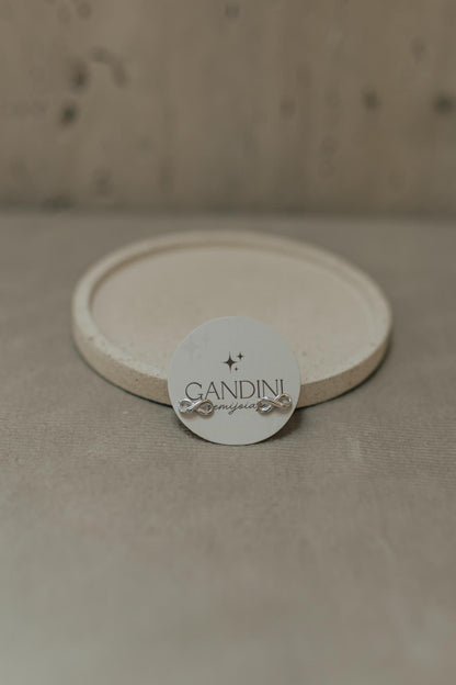 Brinco Infinito Liso Ródio Branco