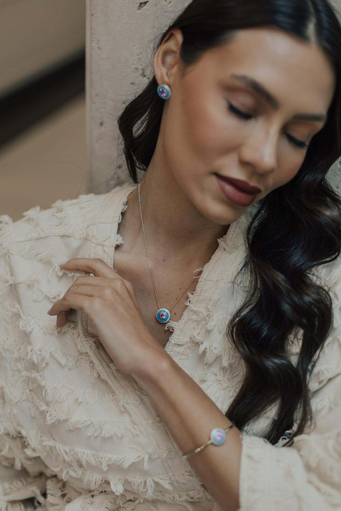 Bracelete Esmaltado Rainbow Dourado