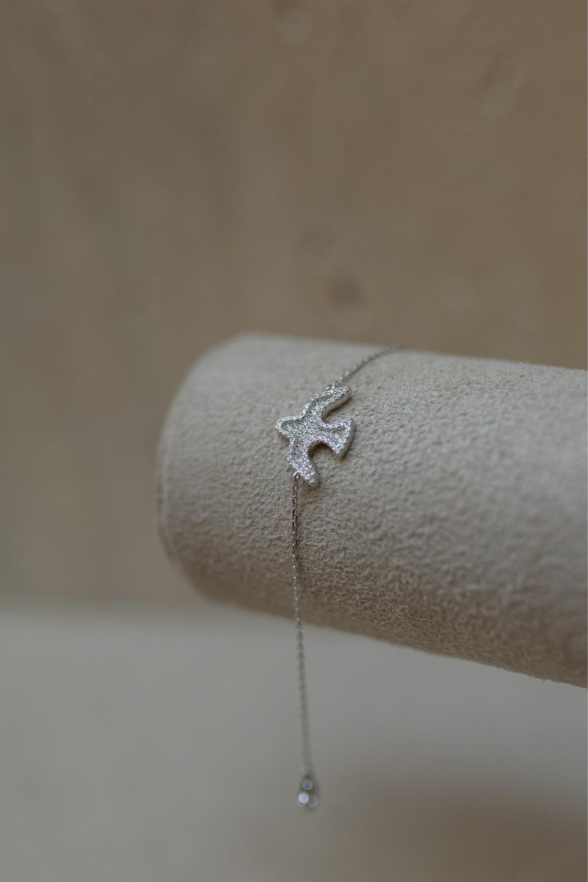 Pulseira Espírito Santo Cravejado Prata 925 Ródio Branco