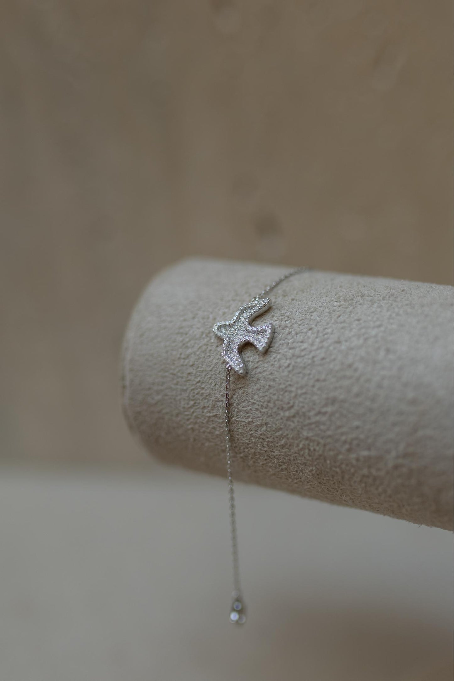 Pulseira Espírito Santo Cravejado Prata 925 Ródio Branco