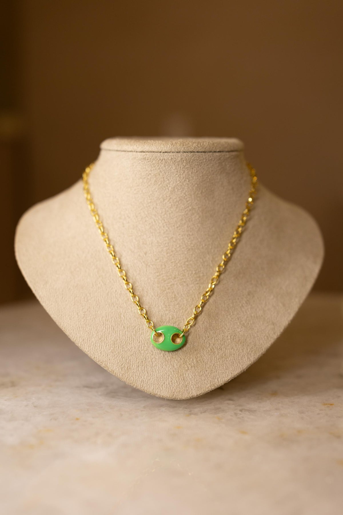 Colar Elos Inspo Esmeltado Dourado