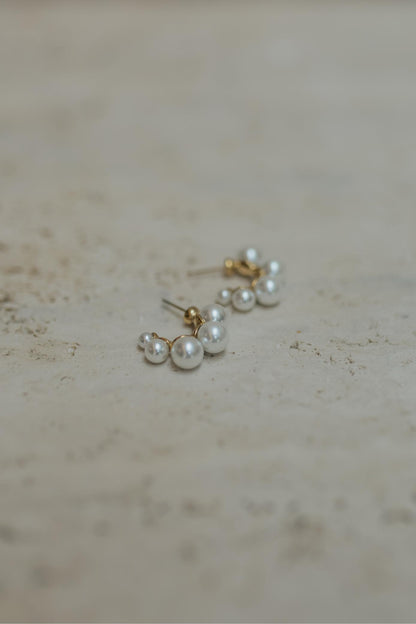 Brinco Argola Pérola Degrade Dourado
