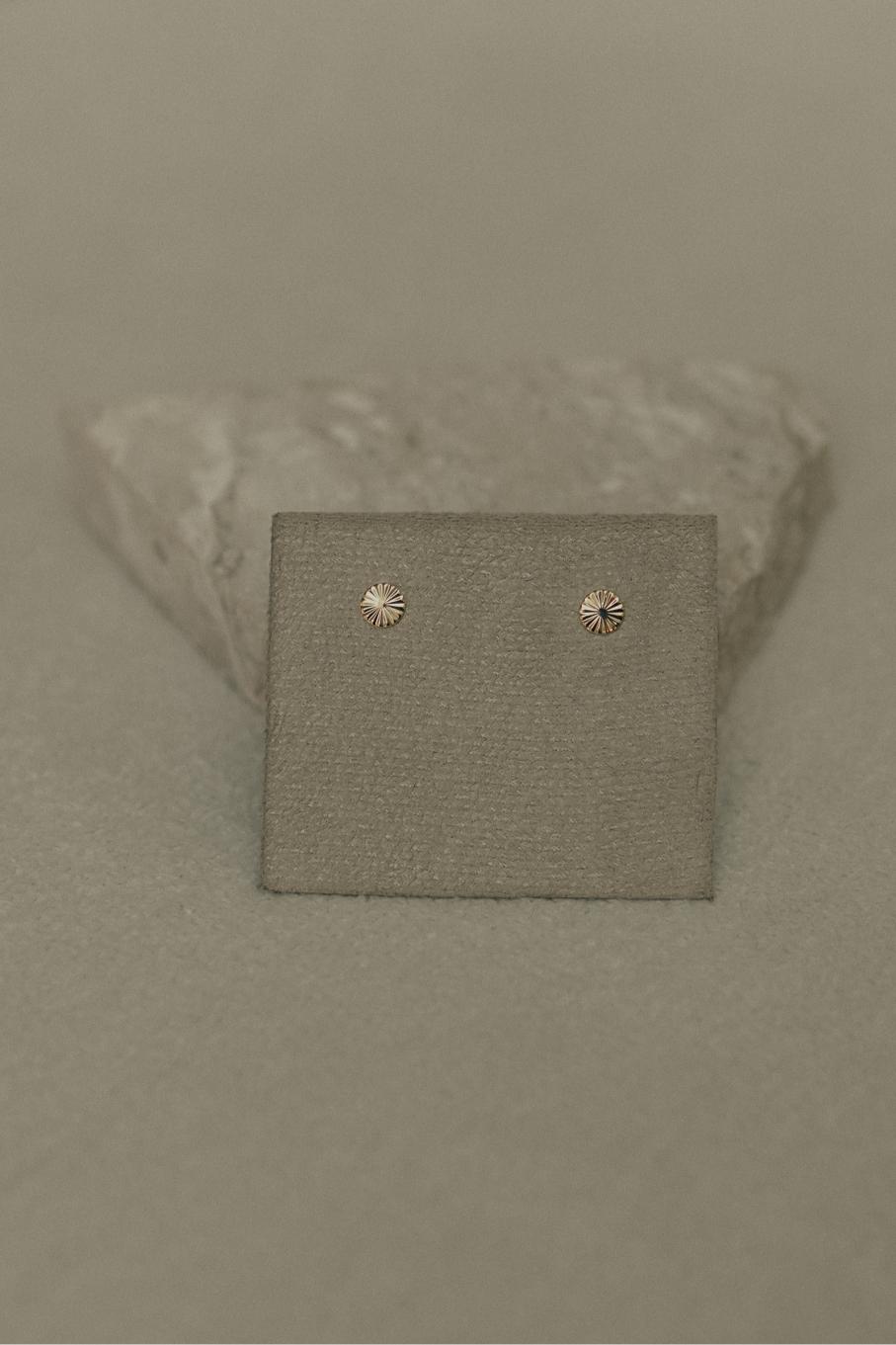 Brinco Fixo Mini Disco Dourado