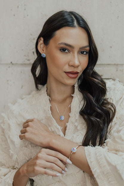 Bracelete Esmaltado Rainbow Dourado