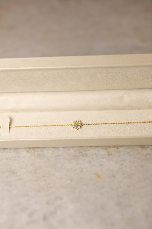 Pulseira Nossa Senhora de Fátima Prata 925 Dourado