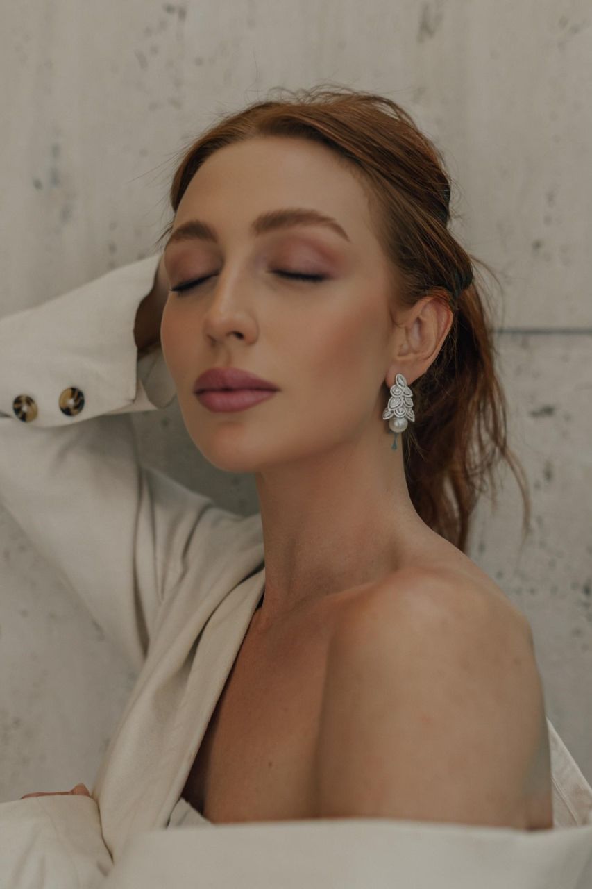 Brinco Noiva Pérola Cristal Prata 925 Ródio Branco