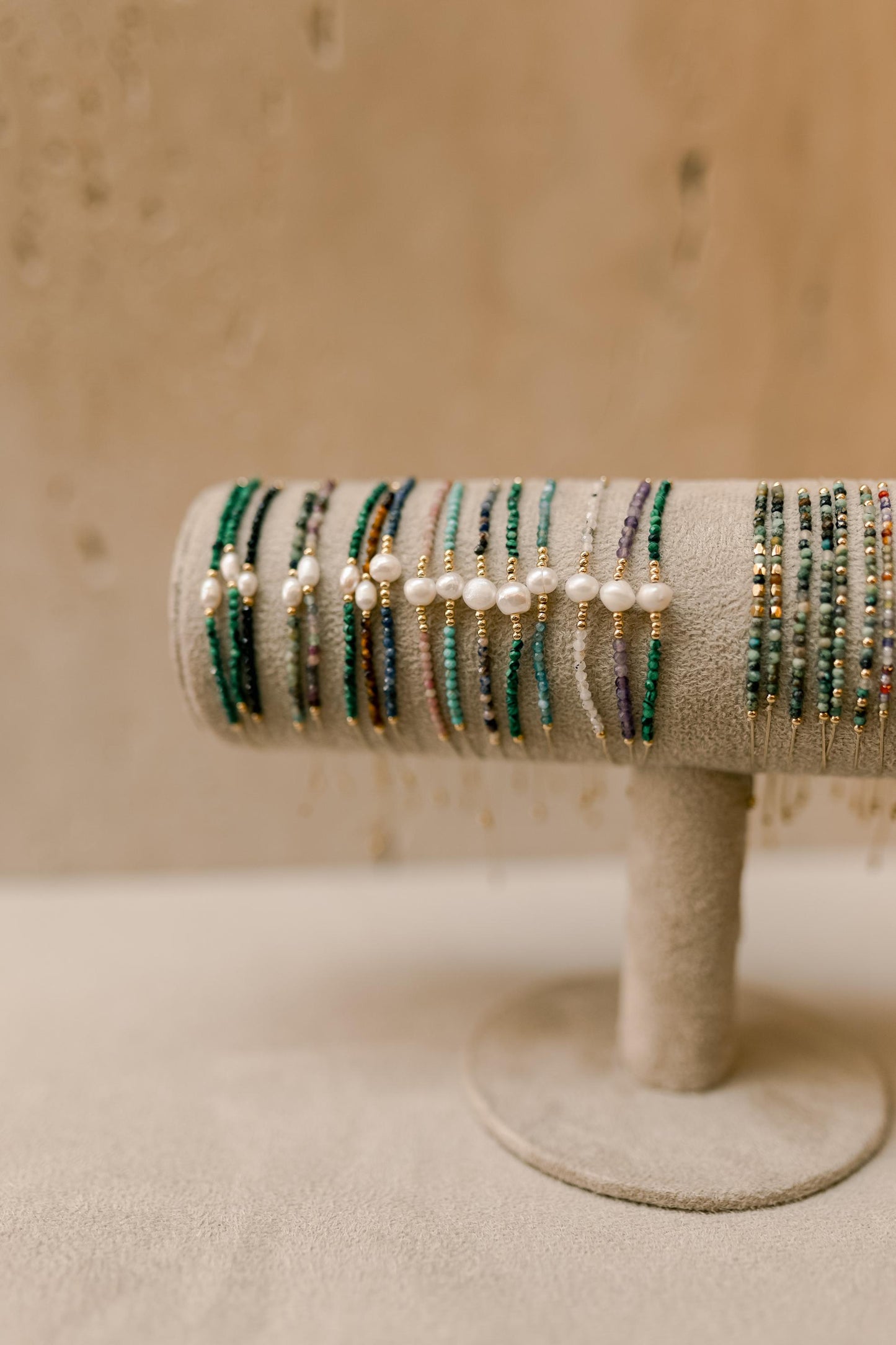 Pulseira Seda Shambala Turmalina e Pérola