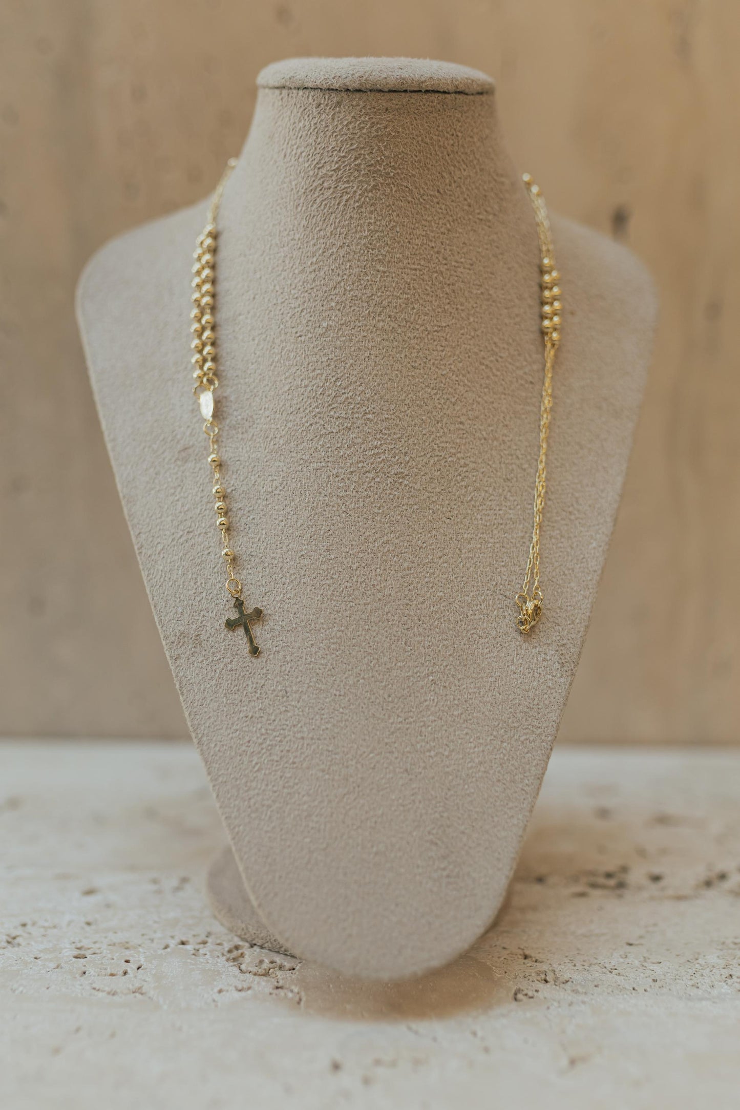 Colar Terço Tradicional Nossa Senhora das Graças Dourado