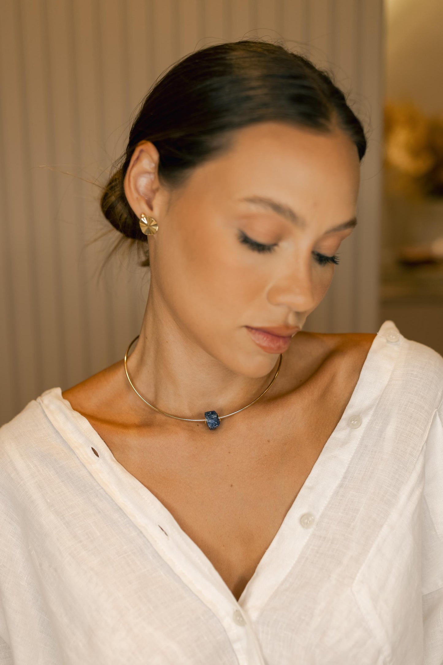 Choker Aro Pedras Naturais