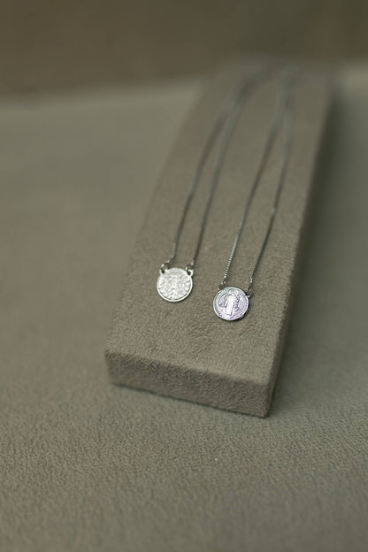 Colar Escapulário São Bento Ródio Branco