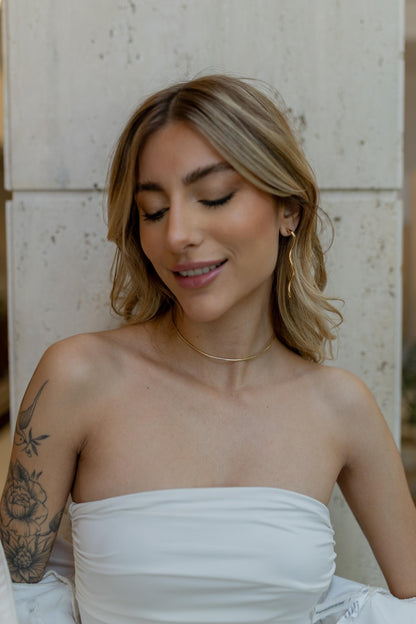 Brinco Tubo Ondas Dourado