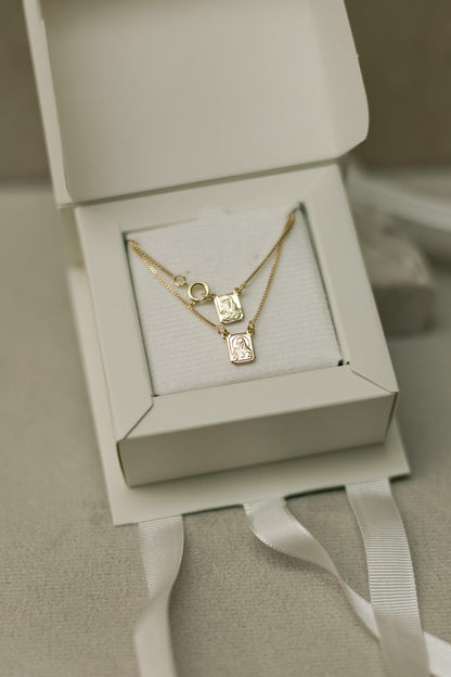 Colar Escapulário Infantil Clássico Dourado