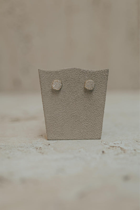 Brinco Orgânico Cravejado Dourado M