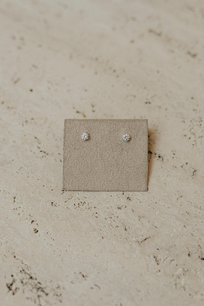 Brinco Solitário Clássico Moissanite Luxo 5mm